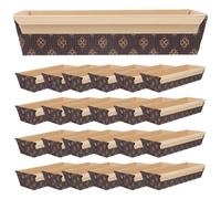 GALPADA Molde Desechable para Hornear Pan Grande Rectangular, 25 Piezas, Papel Corrugado Resistente y Antiadherente, Adecuado para Cocina y Repostería en Fiestas y Reuniones