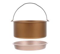 GALPADA Molde para Hornear para Freidora de Aire 2 Piezas Set, Bandeja para Pizza y Molde de Pastel Redondo Antiadherente de 8 Pulgadas, Accesorios para Freidoras de Aire, Herramienta