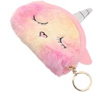 GALPADA Monedero De Unicornio De Peluche Monedero Pequeño para Cambio y Tarjetas