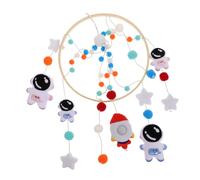 GALPADA Móvil Colgante para Cuna Infantil Diseño de Astronauta y Estrellas, Fieltro Suave Hecho a Mano, Accesorio Sensorial para Desarrollo y Decoración de Habitación Ñiño