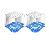 GALPADA Nido Colgante para Jaula de Pájaros 2 Piezas Caja de Cría de Plástico para Canarios y Loros Nido de Descanso Resistente y Portátil para Incubación y Reproducción en Jaulas
