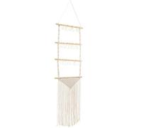 GALPADA Organizador de Pinzas Pelo de Macramé Estilo Bohemio, Perchero de Pared 30 Ganchos en Algodón, Soporte Colgante para Lazos y Accesorios Infantiles, Decoración Rústica