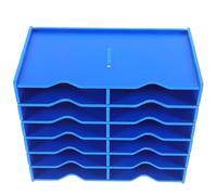 GALPADA Organizador de Teléfono, Soporte para Teléfono y Controles Remotos, Caja de Almacenamiento de Plástico Azul, Ahorra Espacio, para Escritorio y Oficina