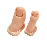 GALPADA Pack de 2 Dedos Falsos Flexibles de Silicona para Práctica de Uñas Acrílicas, Textura Realista para Pedicura y Técnicas de Manicura en Salón y Hogar