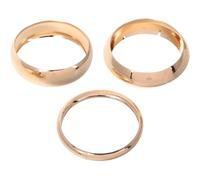 GALPADA Pack de 3 Pulseras Doradas de Hierro para Mujer, Diseño Minimalista y Versátil, Brazaletes Anchos y Modernos para Uso Diario