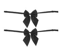 GALPADA Pajarita Negra Ajustable para Mujer 2 Piezas Lazo para Uniforme Escolar Japonés Jk Corbata para Dama Accesorio Versátil para Colegio y Oficina