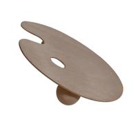 GALPADA Paleta de Madera para Pintura y Exhibición Decorativa en Escritorio | Acabado Liso Color Caqui, Estilo Nórdico Sencillo y Elegante, Incluye Barra Termofusible para Manualidades