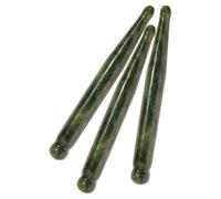 GALPADA Palos de Masaje Gua Sha y Mejorar Vitalidad Juego de 3 de Jade Verde para Esculpir Rostro Adecuado para Viajes y Uso Facial