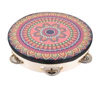 GALPADA Pandereta de Percusión Manual Bohemia de 8 Pulgadas, una Sola Hilera, Instrumento Musical para Niños, Diseño Ligero y Portátil, Adecuado para Aprendizaje y Actuaciones Musicales