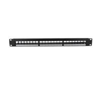 GALPADA Panel de Conexión de 19 Pulgadas para Red Cat6a 24 Puertos, Estructura Metálica Resistente al Calor y Diseño Especial para Gestión Estable de Cables en Rack