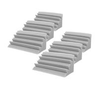GALPADA Paneles Absorbentes de Sonido para Esquinas 6 Piezas 12x12x24 Cm Espuma Insonorizante Gris Resistente al Fuego para Estudio, Ktv y Sala de Cine Trampa de Graves y Aislamiento