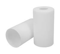 GALPADA Pantalla Diámetro 10cm de Vidrio Blanco de Lámpara Cilíndrica Filtro de Luz Suave Altura 18cm, Pack de 2 Unidades para Lámpara de Mesa para Dormitorio y Comedor