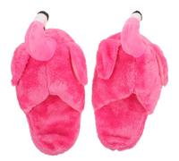 GALPADA Pantuflas de Mujer Flamenco Cálidas y Esponjosas, de Interior, Color Rosa Fucsia, Talla Media 28 Cm, Antideslizantes para Casa y Dormitorio