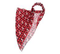 GALPADA Pañuelo de Satén Navideño para Mujer Pañuelo de Reno para Coleta Accesorio de Moda Pelo para Niña y Adulta