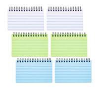 GALPADA Paquete de 6 Blocs de Notas con Líneas Rayadas y Encuadernación en Espiral, Papel Resistente para Oficina y Escuela, Adecuado para Tomar Apuntes y Estudiar