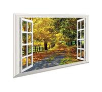GALPADA Pegatina Decorativa de Ventana Falsa Paisaje 3d, Adhesivo para Pared de Interior, Autoadhesiva, Tamaño 40x60 Cm, para Salón y Dormitorio, Decoración DIY Hogar