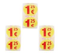 GALPADA Pegatinas Adhesivas para Precio Redondas 1500 Unidades 1,25 Euros para Etiquetar Productos en Tiendas y Mercados
