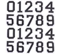 GALPADA Pegatinas Autoadhesivas de Números Negros 0-9 para Camisetas de Fútbol, 2 Juegos 20 Piezas, Decoración y Reparación Textil, Ideales para Ropa Deportiva y Manualidades