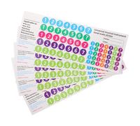 GALPADA Pegatinas de Notas Musicales Adhesivas para Flauta de Pan 18/16 Tubos, 5 Piezas de Papel Pvc Coloridas, Identificación Fácil de Notas para Principiantes en Clases y Práctica