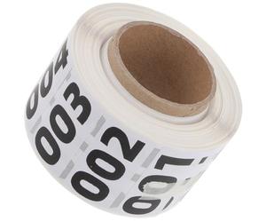 GALPADA Pegatinas Numeradas Adhesivas Redondas Negras Adhesivo Sensible al Calor para Etiquetado E Inventario de Productos y Electrodomésticos, 1000 Piezas en 1 Rollo