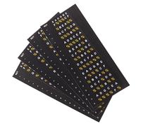 GALPADA Pegatinas para Diapasón de Guitarra Negro Pvc para Principiantes, 4 Piezas Guía Clara y Resistencia al Desgaste para Practicar Acordes y Escalas