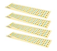 GALPADA Pegatinas para Escala 4 Cuerdas, Calcomanías Pvc para Diapasón, Accesorios para Aprender a Tocar, Útiles para Principiantes, Fáciles de Aplicar, Eléctrico