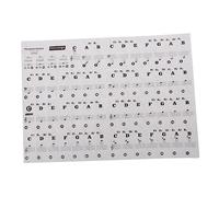 GALPADA Pegatinas Transparentes para Piano Calcomanías de Teclado para Aprendizaje de Notas Musicales Etiquetas Removibles y Reutilizables para Principiantes