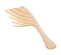GALPADA Peine Cabello y Barba Larga de Dientes Anchos, Material Sintético Beige, Diseño Práctico y No Afilado para Uso en Casa