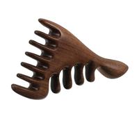 GALPADA Peine de Madera de Sándalo Masajeador de Dientes Anchos 1 Unidad Tamaño Grande Cepillo de Masaje Corporal Antiestático para Cuero Cabelludo y Barba Uso Portátil en Viajes