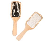 GALPADA Peine de Madera para Peluquería 2 Piezas de Masaje y Bolsa de Aire, Colores Claro y Oscuro, Adecuado para Masaje del Cuero Cabelludo y Cuidado Capilar en Casa y Viaje