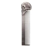 GALPADA Peine para Barba para Hombres Diseño Calavera, Aleación de Zinc, Multi-función, Ligero y Duradero para Salón y Uso en Exteriores