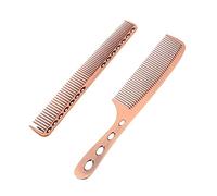 GALPADA Peines de Aluminio para Cortar Cabello Herramienta Profesional para Estilistas Peine Desenredante Antiestático Color Bronce para Hombres y Mujeres