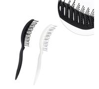 GALPADA Peines de Peluquería de Plástico Negro y Blanco 2piezas para Peinar y Cuidar el Cabello, Protege el Cuero Cabelludo y No Se Deforman, Ideales para Estilismo Profesional