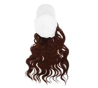 GALPADA Peluca de Gorra Blanca con Cabello Rizado Sombrero de Béisbol con Protección Solar UV Peluca Sintética Natural para Mujer Estilo Ligero y Cómodo