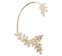 GALPADA Pendiente Ear Cuff con Cristales Desmontable Diseño Árbol Metálico Resistente para Mujer Elegante Joyería Ligera para Eventos y Regalo