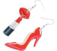 GALPADA Pendientes Colgantes Acrílicos para Mujer 1 Par Diseño Labios Rojos y Tacón Alto Ligeros y Resistentes Joyería Divertida para Niñas Adolescentes Ideales para San Valentín y