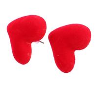 GALPADA Pendientes Corazón Mujer Flocados S925 Plata Esterlina, Pendientes Delicados Rojos Pequeños para Niñas, Joyería Cómoda para Uso Diario y Obsequio de San Valentín