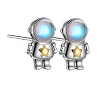 GALPADA Pendientes De Astronauta Asimétricos Para Mujer, Estilo Delicado, Acero Inoxidable, Colgantes, Chicas Adolescentes, Uso Diario, Diseño Pequeño
