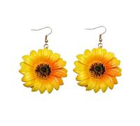 GALPADA Pendientes De Girasol Acrílico Pendientes Colgantes De Flor De Girasol De Gancho Sencillo Para Mujeres y Niñas Decoración De Joyas Orejas