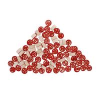 GALPADA Piezas de Ajedrez Numérico de Madera Roja Juego Reversible de 90 Fichas Numeradas del 1 al 90 Tamaño 18X09 CM para Juegos Lógicos y Actividades Matemáticas