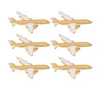 GALPADA Pin de Avión Clásico de Metal en Paquete de 6 Piezas, Accesorio Versátil para Sombrero y Bolso, Adecuado para Camisas y Uso Casual Diseño Elegante