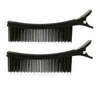 GALPADA Pinzas De Peluquero Clips De Seccionamiento Para Cabello 2 Unidades Tamaño Grande Color Negro Sujetan Firmemente Para Corte y Peinado Profesional Uso Peluquería y Retos Personales