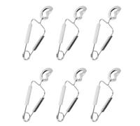 GALPADA Pinzas de Resorte de Acero Inoxidable 6 Unidades, Pequeñas para Servir Mariscos y Caracoles, Utensilios de Cocina Resistentes para Buffet y Restaurante, Color Plateado, Uso