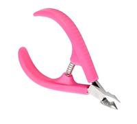 GALPADA Pinzas para Cutículas de Manicura 2piezas Mango de Plástico Rosa, Acero Inoxidable, Recortador Portátil para Piel Muerta en Salones y Spas