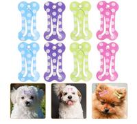 GALPADA Pinzas Pelo de Mascotas 20 Piezas Horquillas Metálicas Forma Hueso Colores Variados Rosado Lunares Morado Azul Claro Verde Accesorio para Perros y Cachorros Uso Diario Fiesta