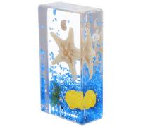 GALPADA Pisapapeles Didáctico de Resina Forma de Estrella de Mar Gordo, Tamaño Mediano 7.3 Cm, Colección de Especímenes Marinos para Enseñanza y Decoración Educativa en Aula y Hogar