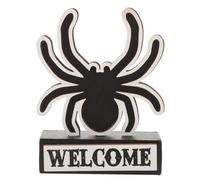 GALPADA Placa Colgante de Madera para Halloween Letrero Decorativo Diseño de Araña y Murciélago Tamaño Adecuado para Puerta y Pared Decoración del Hogar para Fiesta y Ambiente Festivo