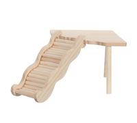 GALPADA Plataforma de Madera para Cobayas y Ratas con Escalera y Rampa de Escalada, Fácil de Montar, Adecuado para Jaulas y Dormitorios de Mascotas Pequeñas