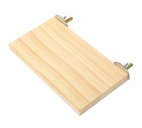 GALPADA Plataforma de Madera Rectangular para Jaula de Pájaros Grandes, Percha Resistente a Grietas Instalación Simple para Periquitos y Loros