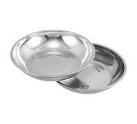 GALPADA Plato de Pesaje Acero Inoxidable 25 CM 2 Piezas Repuesto para Báscula de Banco Mecánica en Laboratorio y Comercio